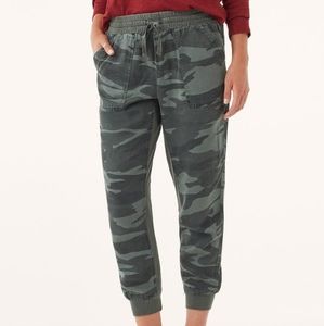Splendid Green Camo Drawstring Joggers